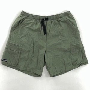 Columbia Mens Hiking Shorts Green Spell Out Buckle Mesh Lined Zipped Pockets XL - Picture 1 of 8