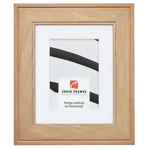 Craig Frames Contemporary Inspirations, 2" Maple Brown Picture Frame With a Mat - Picture 1 of 8