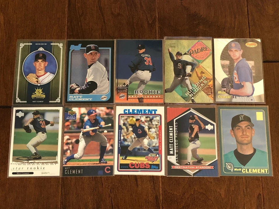 Lote de 10 cartões de beisebol Matt Clement - San Diego Padres - Sem duplicatas - Imagem 1 de 1