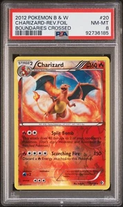 PSA 8 Charizard Reverse Holo #20. Pokemon B&W 2012 Boundaries Crossed. POP 101 - Picture 1 of 3