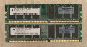 2X 512mb (1GB) Micron PC2700U double sided original Vintage desktop RAM - TESTED - Picture 1 of 2