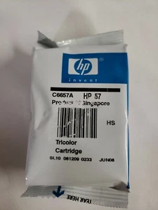HP 57 Tricolor Genuine Ink Cartridge expired JUN08 sealed Never Opened - Picture 1 of 4