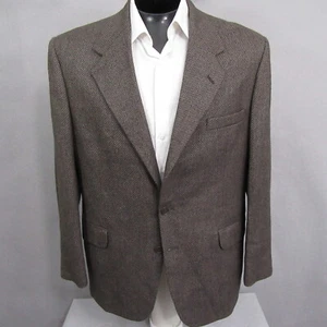 New England Mens Sport Coat 44R Brown Blazer Jacket 3 Button Ventless - Picture 1 of 12