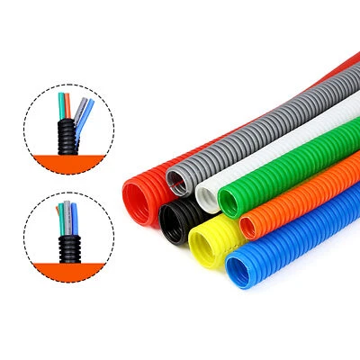 Split Wire Loom Conduit Flex Tubing Automotive Wire Protector Harness Corrugated