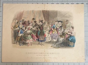 1869 Jules David Estampado de Moda Francés ""Le Monteur Des Dames Et Des Demoiselles""" - Imagen 1 de 4