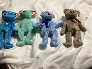 Ty Beanie Baby Bears (4 All Pre-owned With Tags Collectible Adorable - Picture 1 of 3