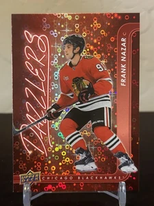 2024-25 Upper Deck Frank Nazar Red Dazzlers RC #DZ-55 Blackhawks - Imagen 1 de 2
