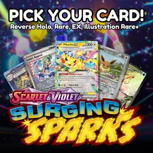 Surging Sparks - Choose Your Card - Reverse Holo, Rare, EX, IR+ - NM - SV5 - Picture 1 of 140