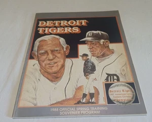 Programma souvenir allenamento primavera ufficiale Detroit Tigers 1988 vintage - Foto 1 di 2