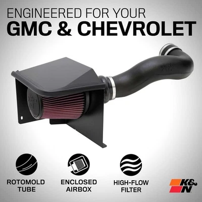 Entrada de aire frío - alto flujo - CHEVROLET/GMC 1500 V8 - V8-5,3/6,2 L F/I, K&N 57-3082 Foto 1 de 4