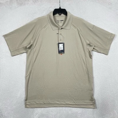 511 Tactical Performance Polo Shirt Mens Large Beige Wicking Quick Dry Work New - Image 1 of 4