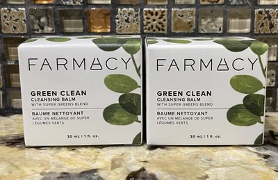 Paquete 2 BÁLSAMO LIMPIADOR LIMPIO VERDE Farmacy Mezcla Super Verde 1oz ea-2oz Total Foto 1 de 4