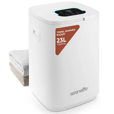 Cubo calentador de toallas SereneLife - Calentador de toallas caliente de 23 L de capacidad con función de temporizador Foto 1 de 4
