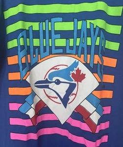 MLB (Harley) - Toronto Blue Jays Single Stitch T-Shirt 1991 2XL - Foto 1 di 8