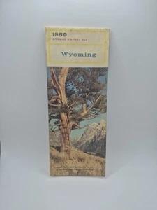 Vintage 1959 Wyoming Official State Highway Department Road Map - Bild 1 von 5