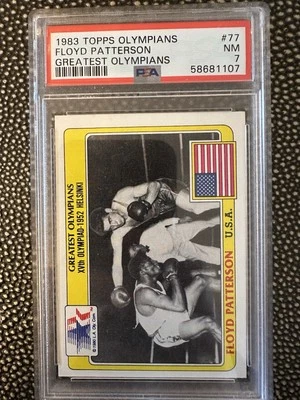 FLOYD PATTERSON 1983 TOPPS OLYMPIANS CARD #77 PSA 7 HOF LEGENDARY - Image 1 of 2