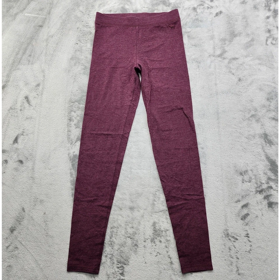 ROSA Victoria's Secret Leggings Mujer XS Borgoña Púrpura Mezcla Algodón Tobillo Foto 1 de 4