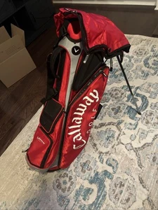 Nice Callaway Red Black Golf Cart Bag 5 Way Mini Looper - Picture 1 of 14