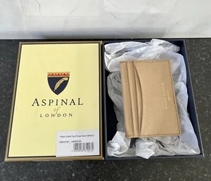 Aspinal Of London Slim Credit Card ID Case Holder Deer Saffiano Taupe RRP £70 - Picture 1 of 5