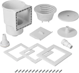 (Complete Set) Universal Fit Above Ground Pool Skimmer (White) - Pool Skimmer - Picture 1 of 6