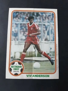 Topps Football Mini Poster - 1980 - #6 Viv Anderson - Nottingham Forest - Picture 1 of 2
