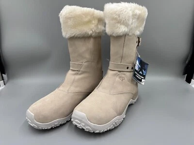 Women’s Salomon Lhasa Winter Beige & White Fur Lined 12” Boots, Size 9.5, NWT - Image 1 of 4