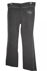 LILU SPANDEX ADVANCED HUG Stretch Sweat Pants Size S Logo Y2K GRAY VINTAGE USA - Picture 1 of 4