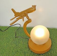 E27 Bulb Nautical Airplane Aircraft Model Globe Table Lamp With Glass Ball