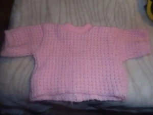 MAGLIONE MAGLIA ROSA MORBIDO SLIP ON MAGLIA QUADRATA DESIGN CHIUSURA SUL RETRO - Foto 1 di 5