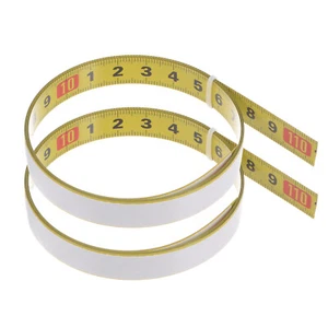 Regla adhesiva de acero de lectura de 100 cm de izquierda a derecha, amarilla de 2 piezas de cinta adhesiva de medida 100 cm - Imagen 1 de 5
