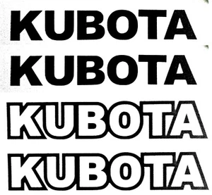 Kubota Tractor Vinyl Decal, 7 YR WARRANTY, LOT x2, 5 SIZES, 2 Versions, Farm USA - Picture 1 of 3