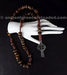 Desert Tiger Catholic Military 550 Paracord 5 Decade Rosenkranz - Rosenkranz Halskette V2 - Bild 1 von 5