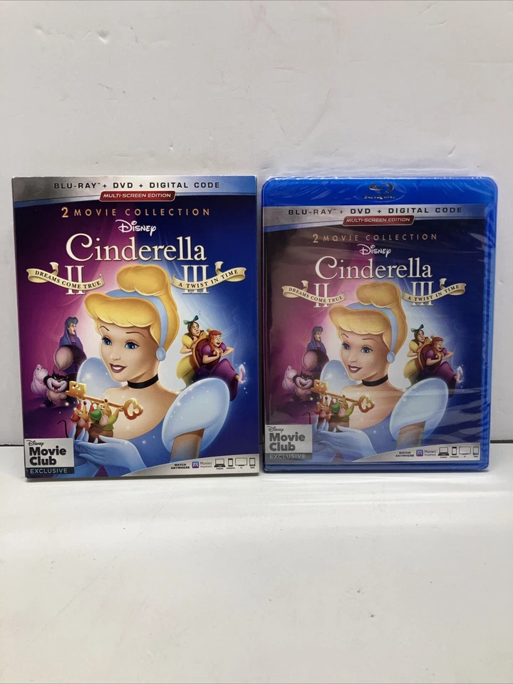 Disney Cinderella II & III DMC (blu-ray DVD Digital Code) 2 and 3