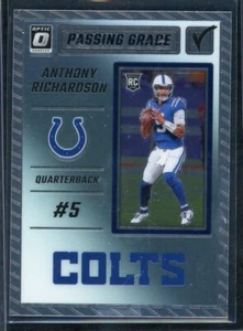 2023 Panini Donruss Optic ANTHONY RICHARDSON RC Rookie Passing Grade #PG-ARI - Picture 1 of 2