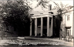 Postkarte Canyon Inn McCormick's Creek State Park Spencer Indiana RPPC Unveröffentlicht - Bild 1 von 2