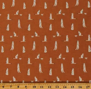Cotton Meerkats Mongoose Desert Animals Waterhole Fabric Print by Yard D378.54 - Picture 1 of 1