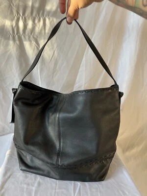 COLE HAAN BRYNN WOMEN'S BLACK LEATHER HOBO HANDBAG SHOULDER BAG - Image 1 of 4