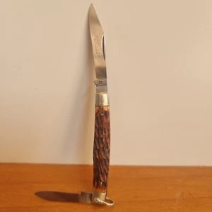 Vintage Small Chelsea Bushman 2 Blade Folding Pocketknife Stainless Steel Japan - Picture 1 of 13
