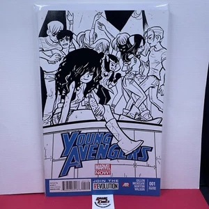 YOUNG AVENGERS #1 2nd Print O ‘Malley B&W Cover (MARVEL 2013) HTF LOW PRINT RUN - Picture 1 of 2