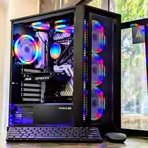 GAMING PC Intel I7 32GB RAM 1TB SSD NVIDIA RTX 2080 WIN11 WIFI W/ LIQUID COOLER - Picture 1 of 3