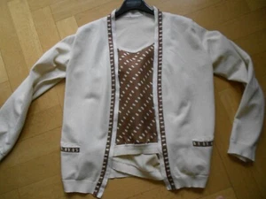 MAX MARA Twinset, helles creme-camel m. braunen Punkten- Pretty women Stil, Gr.M - Bild 1 von 12
