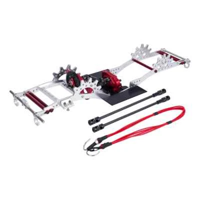 LCG Chassis Gearbox Dual Servo Mount Bumper Kit For 1/10 RC Crawler SCX10 II DIY - Image 1 of 4