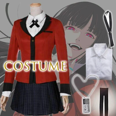 Kakegurui Cosplay Anime Uniforme Disfraz Traje Yumeko Jabami Kirari Momobami Foto 1 de 4