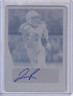 Josh Reynolds 2017 Leaf Ultimate Draft Cyan Printing Plate Rc Auto 1/1 - Image 1 of 2