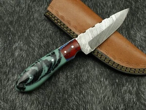 9''Skinning Knife Damascus steel Blade Survival Knife Bowie Knife W/S BL- 4354 - Picture 1 of 17