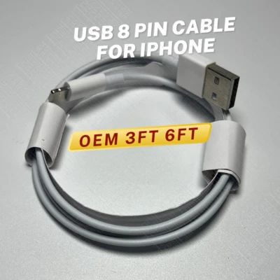 Cabo carregador rápido USB Pro Max para Apple iPhone SE 6 7 8 XS XR 11 12 13 14 - Imagem 1 de 4