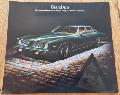 Folleto de auto Pontiac Grand AM 1974 EE. UU., literatura de ventas estadounidense rara Foto 1 de 3