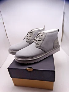 UGG Mens Neumel Gray Canvas Boots Size 11 New In Box - Picture 1 of 3