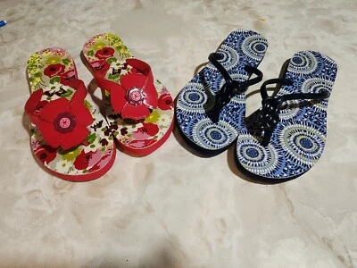 Chanclas Vera Bradley para mujer noche estrellada M 7/8 azul marino detalle nudo  Foto 1 de 4