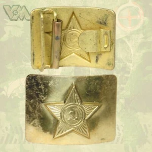 HEBILLA DE LATÓN SOLDADOS para ACOPLAMIENTO CINTURÓN EJÉRCITO ROJO FRÍA GUERRA ORIENTAL NUEVA - Imagen 1 de 1